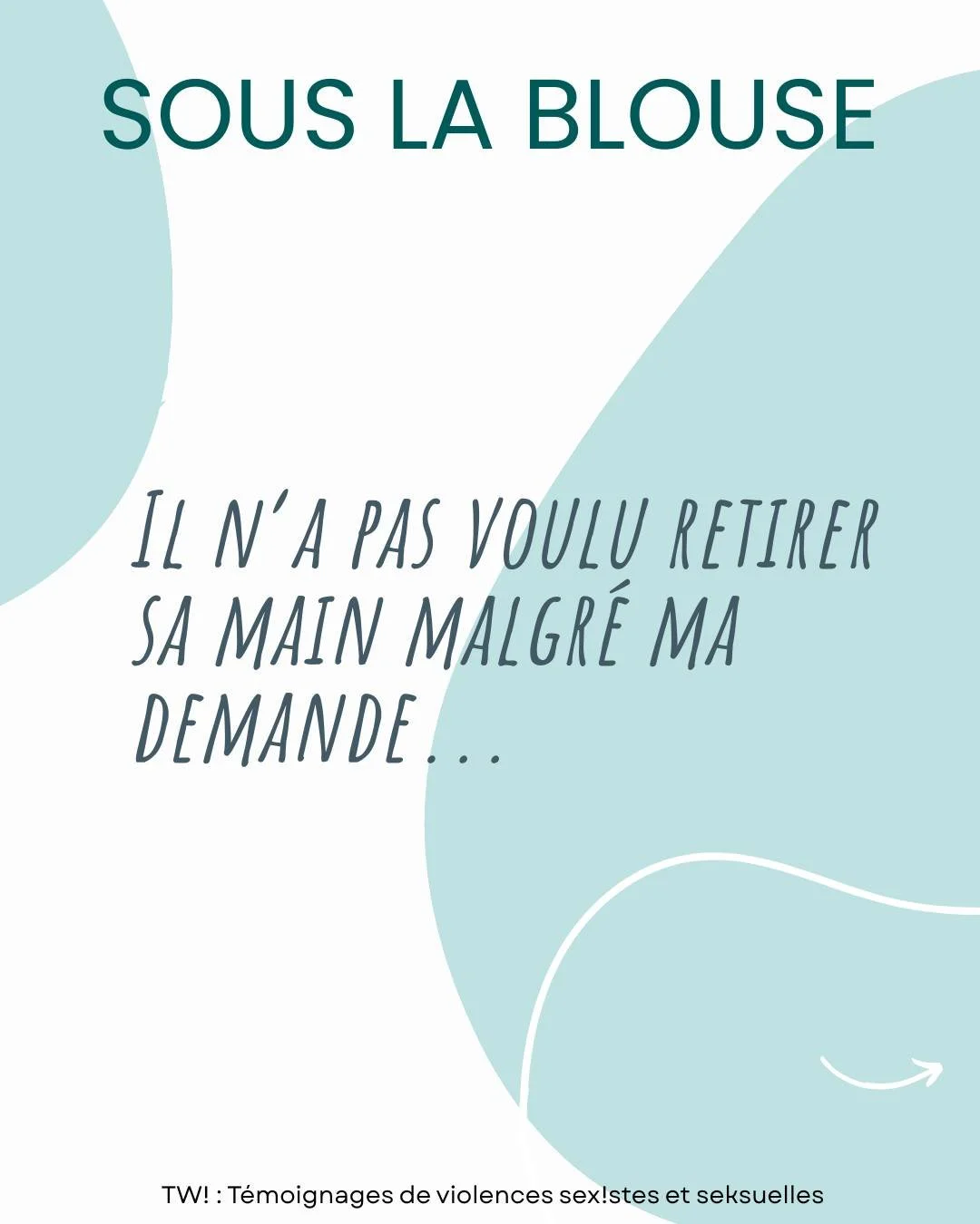 &quot;Il n'as pas voulu retirer sa main malgr&eacute; ma demande...&quot;

___________________________

𝐴𝑝𝑝𝑒𝑙 𝑎̀ 𝑡𝑒́𝑚𝑜𝑖𝑔𝑛𝑎𝑔𝑒𝑠

Si jamais vous connaissez des personnes qui ont subies (stagiaires, coll&egrave;gues&hellip;) ou si vous a