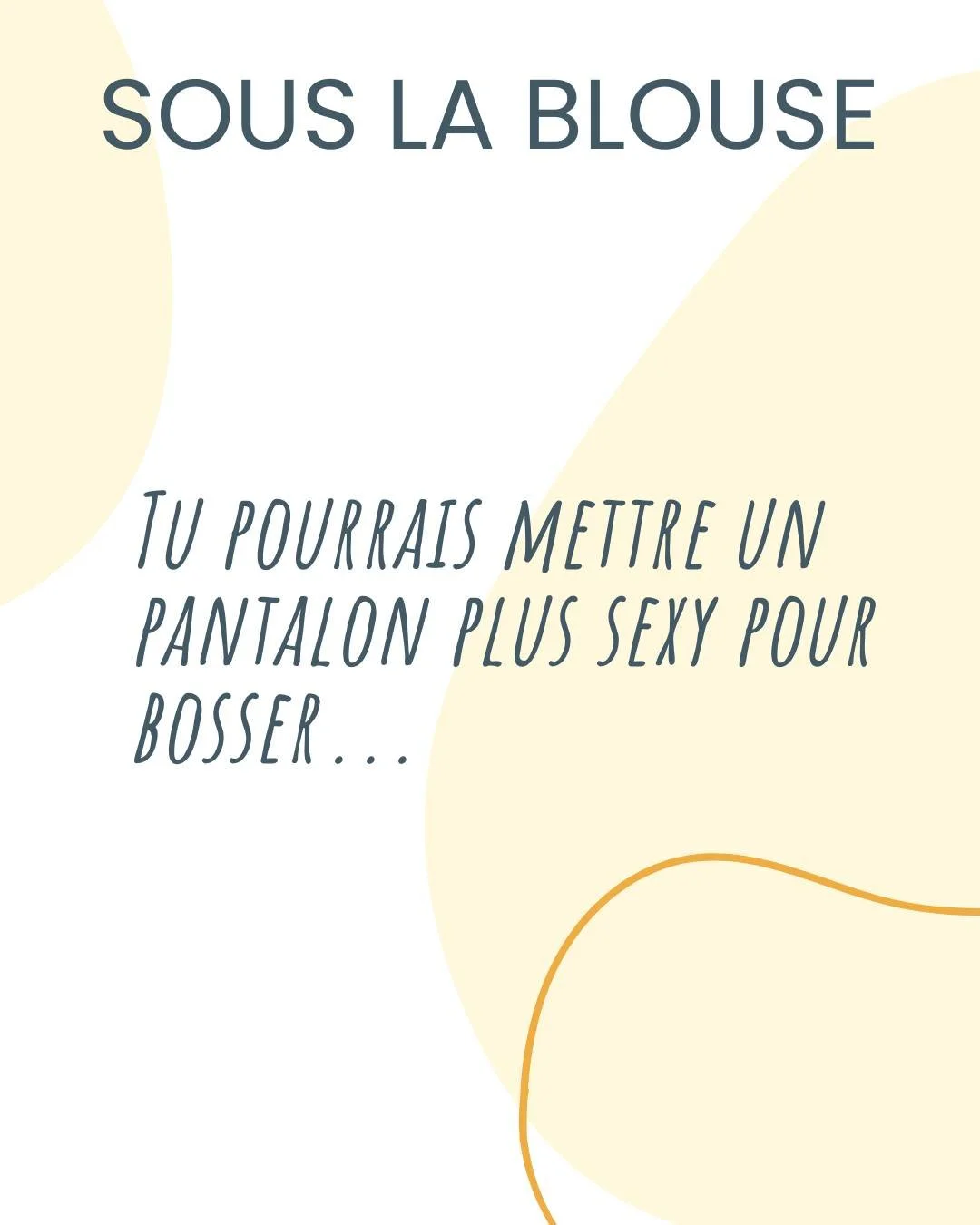 &quot;Tu pourrais mettre un pantalon plus sexy pour bosser...&quot;

___________________________

𝐴𝑝𝑝𝑒𝑙 𝑎̀ 𝑡𝑒́𝑚𝑜𝑖𝑔𝑛𝑎𝑔𝑒𝑠

Si jamais vous connaissez des personnes qui ont subi (stagiaires, coll&egrave;gues&hellip;) ou si vous avez subi