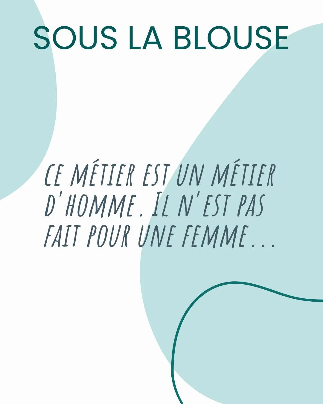 &quot;Ce m&eacute;tier est un m&eacute;tier d'homme. Il n'est pas fait pour une femme...&quot;

Rappel : 
En France 52% des kin&eacute;sith&eacute;rapeutes sont des femmes (2025)
En Belgique 59% des kin&eacute;sith&eacute;rapeutes sont des femmes (20