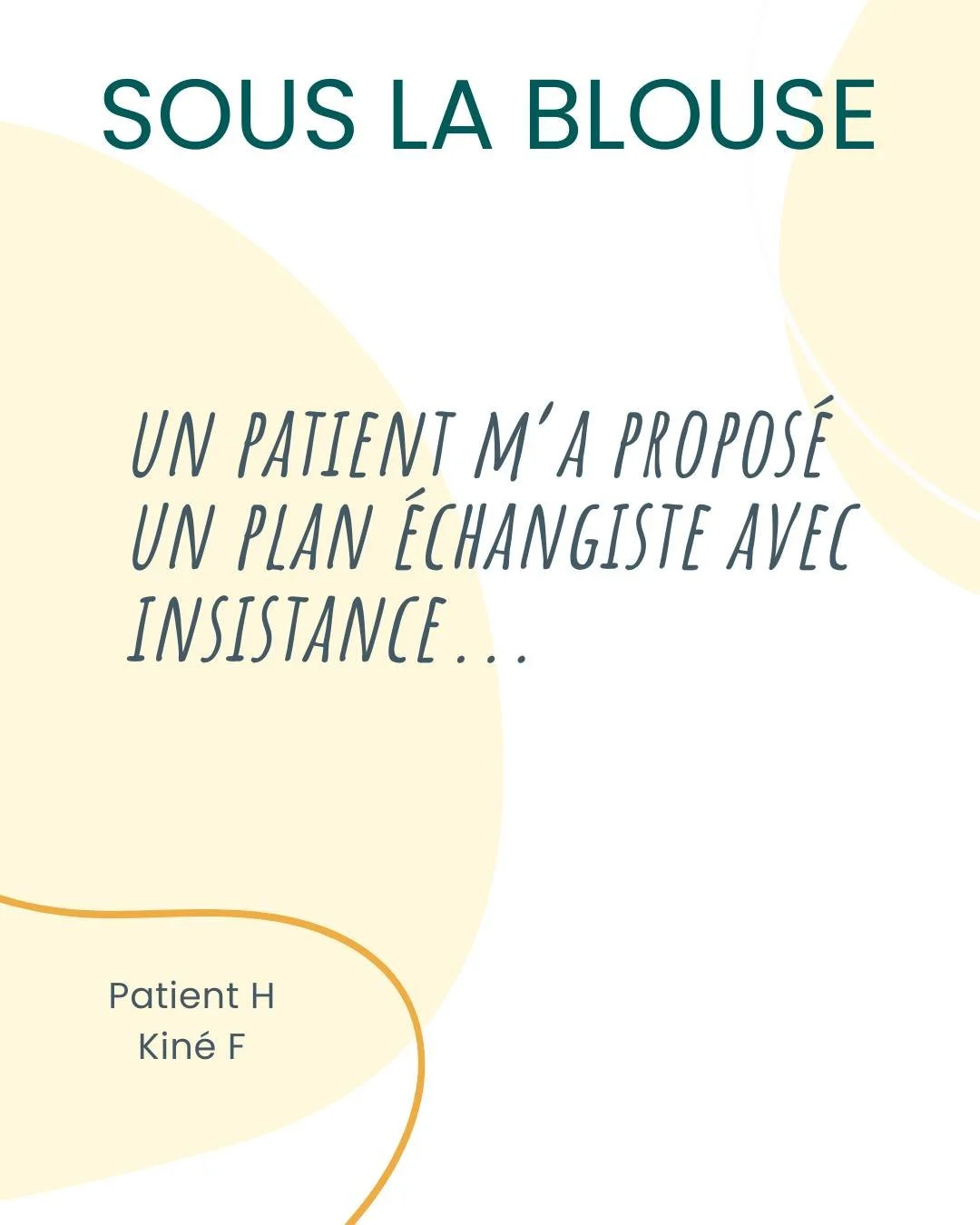 "Un patient m&rsquo;a propos&eacute; un plan &eacute;changiste avec insistance..."

TW! : T&eacute;moignages de violences sex!stes et seksuelles

__________________
𝐴𝑝𝑝𝑒𝑙 𝑎̀ 𝑡𝑒́𝑚𝑜𝑖𝑔𝑛𝑎𝑔𝑒𝑠

Si jamais vous connaissez des perso