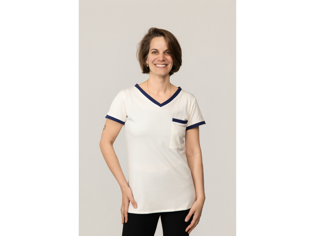 Tshirt blanc medical paramedical blousetco