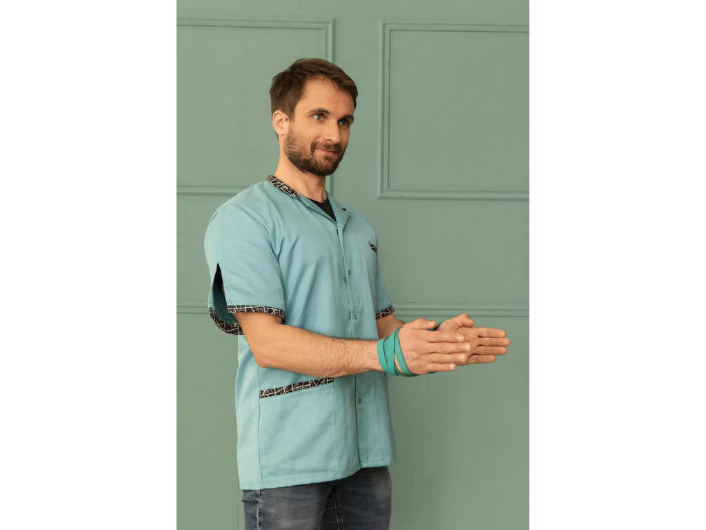 Blouse medical paramedical bleu blousetco