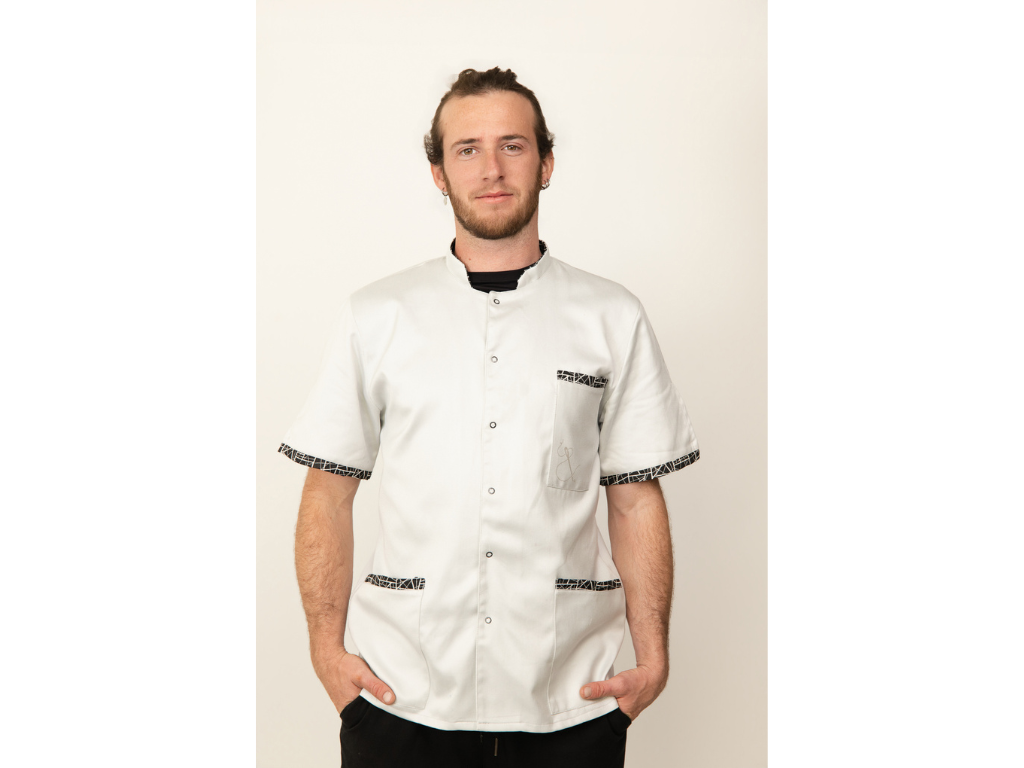 Blouse medical paramedical blanc blousetco
