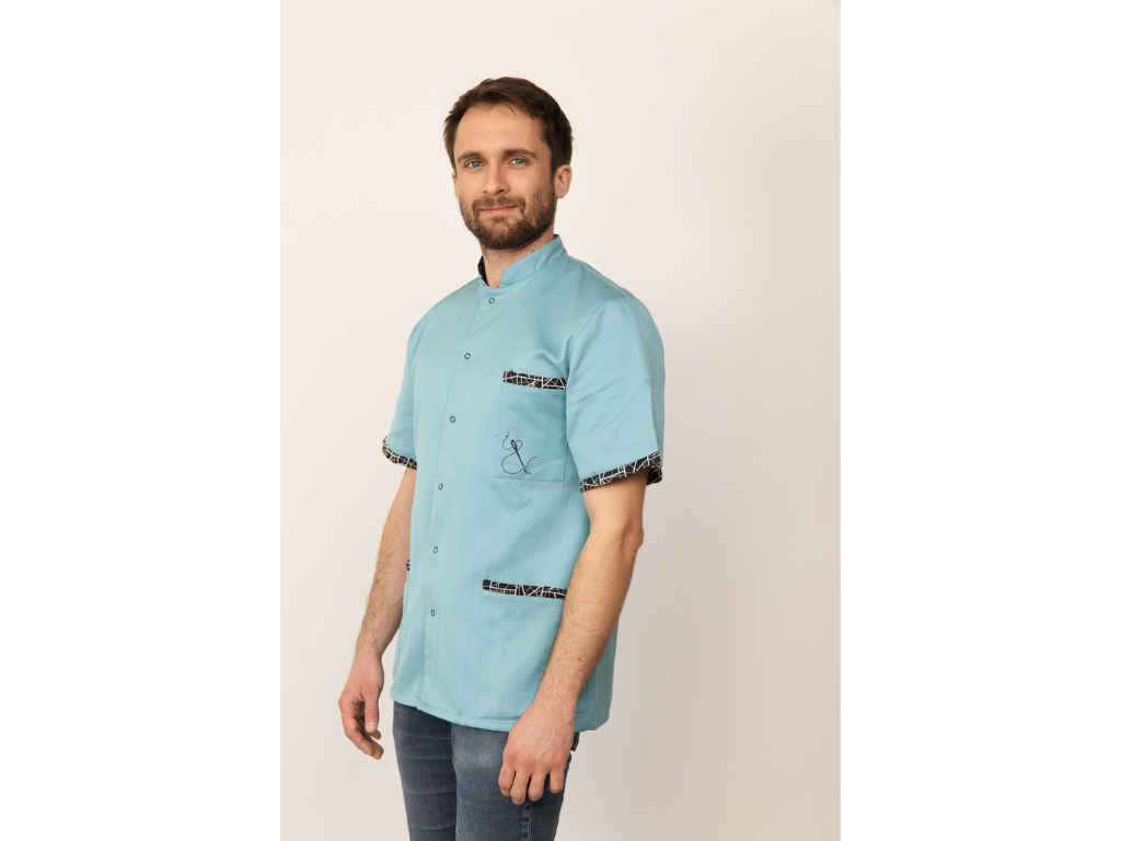Blouse medical paramedical bleu blousetco