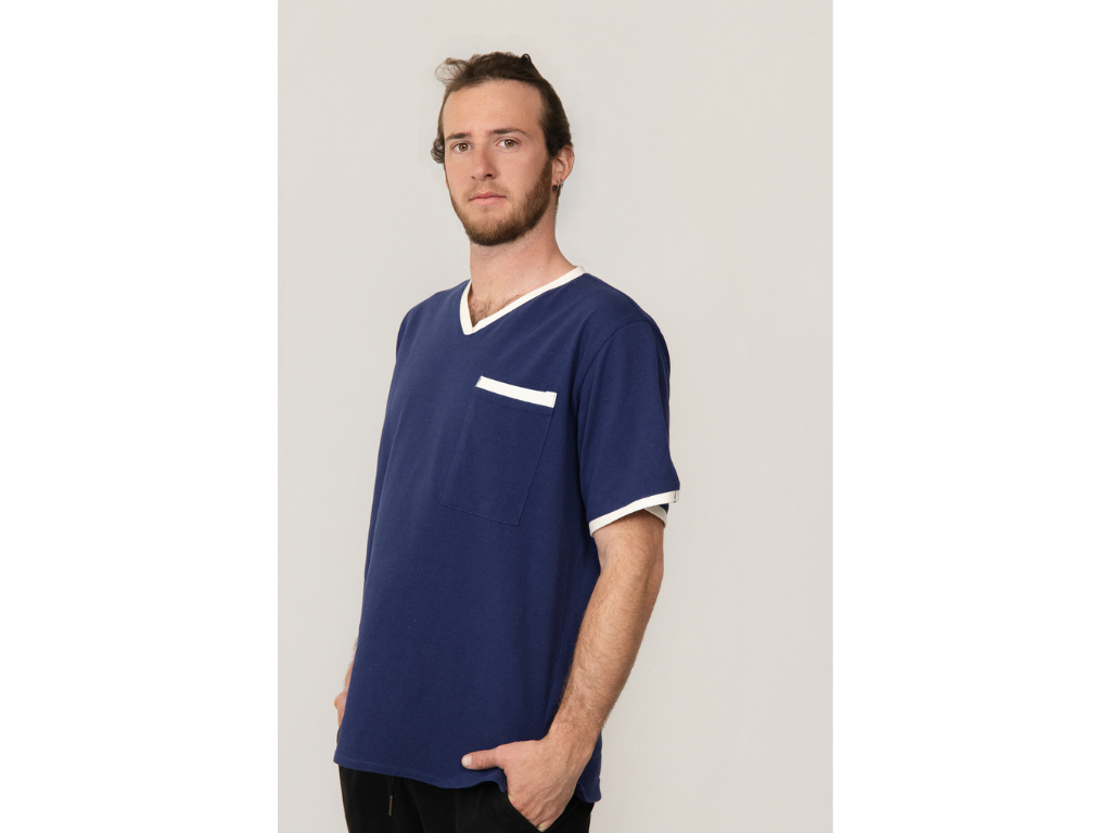 Tshirt bleu medical paramedical blousetco