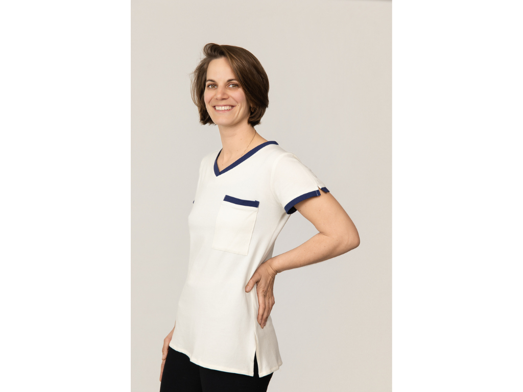 Tshirt blanc medical paramedical blousetco
