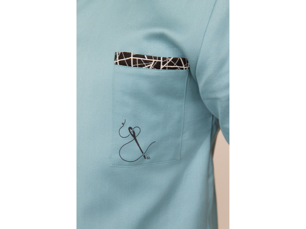 Blouse medical paramedical bleu blousetco