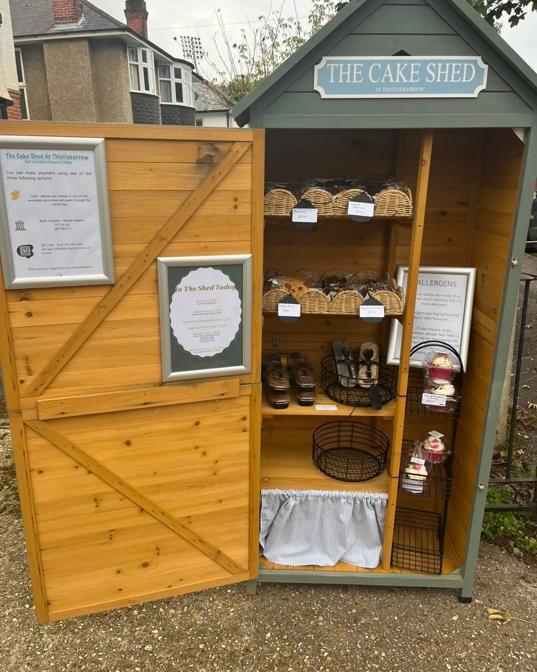 The Cake Shed At Thistlebarrow is now open. 

Come down while it isn&rsquo;t raining ☔️ and grab your sweet treats. 

#cakeshed #thistlebarrowroad #cakeshedstthistlebarrow #esthersfavouritethings #cakeshedhonestybox #bournemouthbaker #bournemouthsmal
