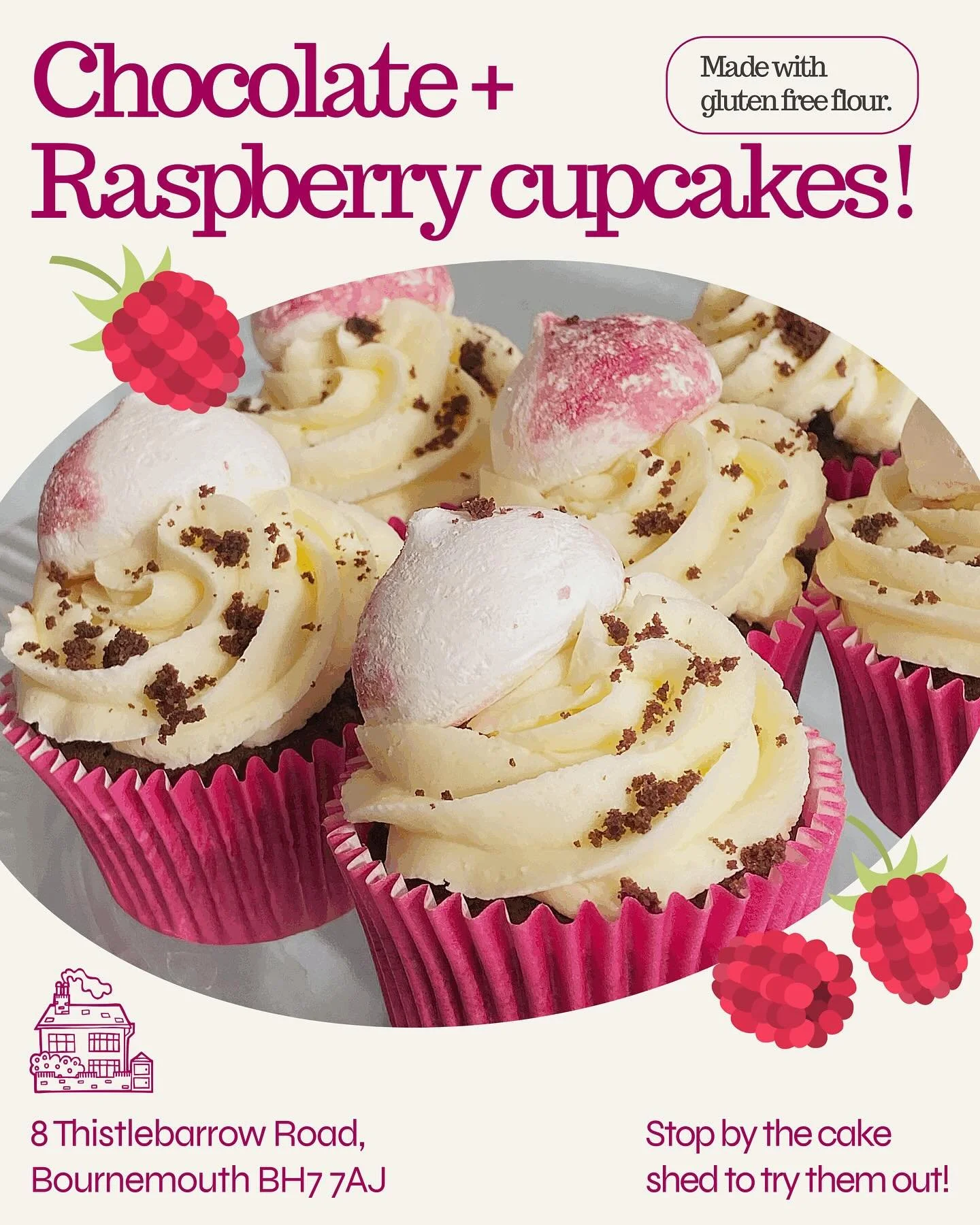 🍓I&rsquo;ve been experimenting with providing tasty bakes for various dietary requirements! 🍓
I&rsquo;m excited to share this yummy new flavour made with gluten free flour, it&rsquo;s proving to be very popular in the cake shed. 
 
Save the date: 
