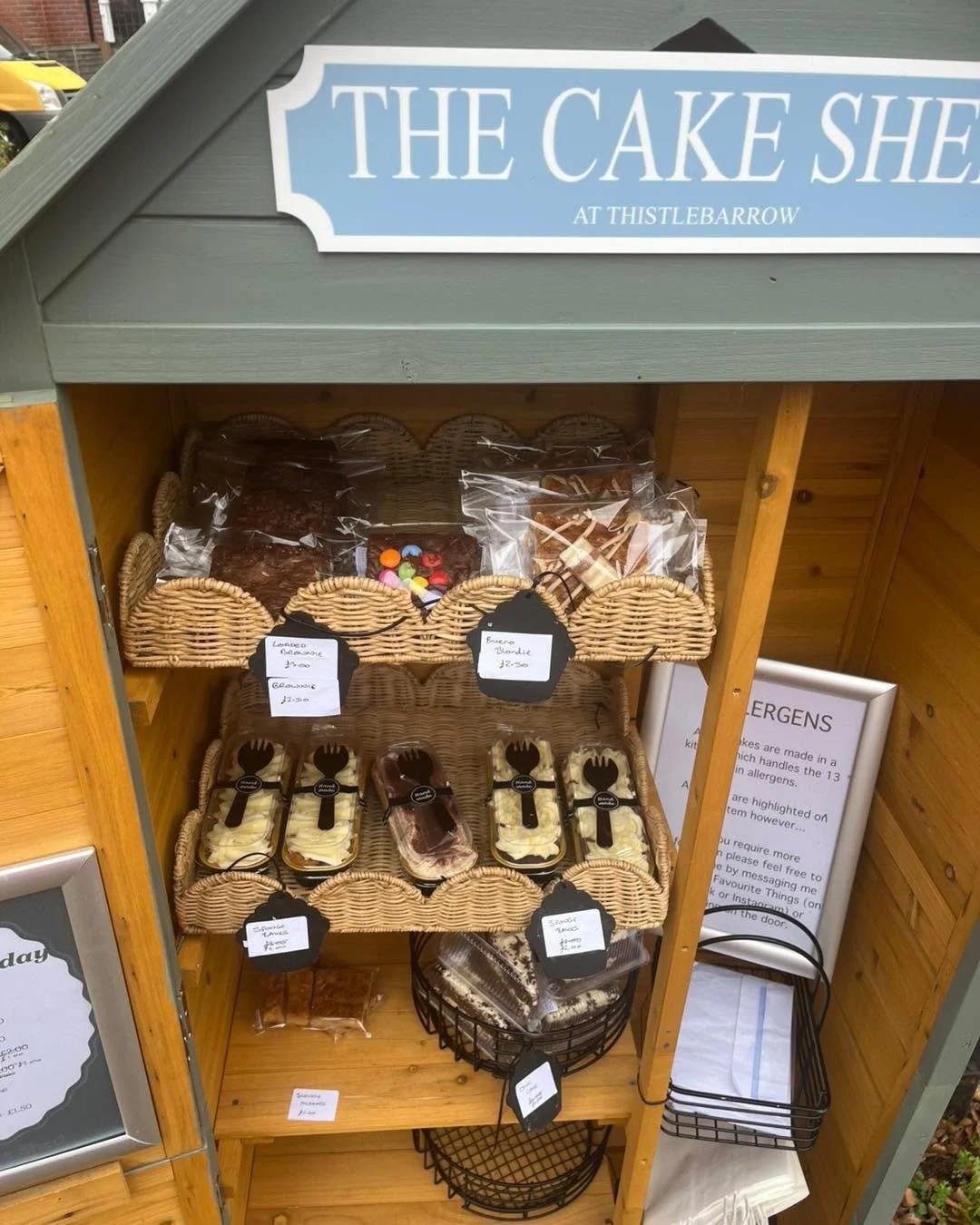 Don&rsquo;t forget we are open again today for a nice weekend treat. 

There are bargains to be had as the chocolate layer cake and the sponge trays are all reduced (still just as lovely). 

We are open until 5.30pm 

#cakeshed #thistlebarrowroad #ca