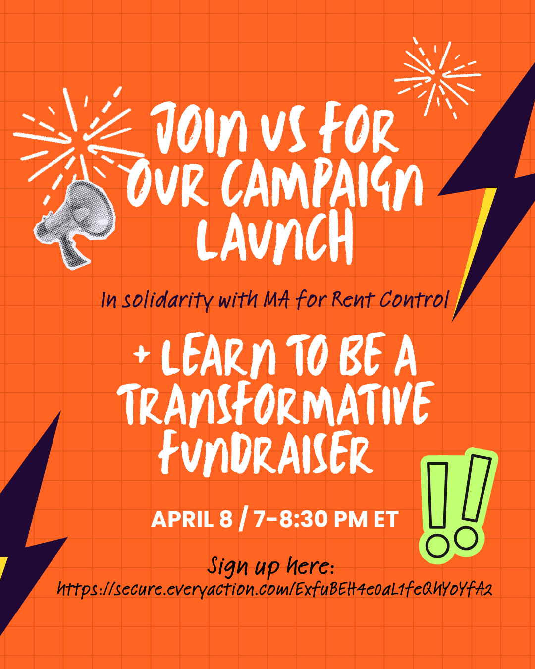 Campaign Launch and Transformative Fundraising Training in Solidarity with Mass for Rent Control