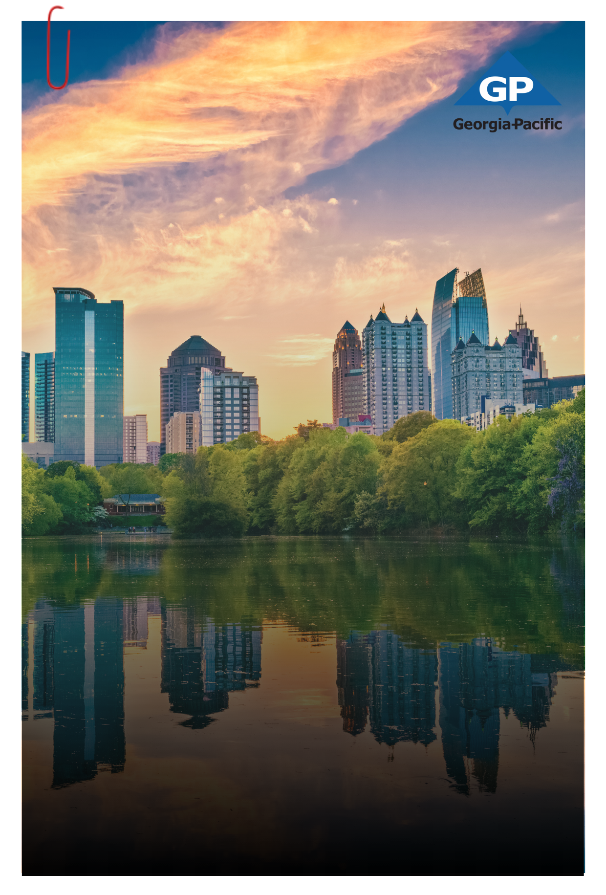 Sunset view of Atlanta, Georgia for Block and Tackle's Georgia Pacific Consumer Media Reporting Case Study