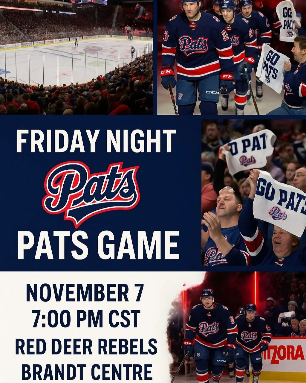 🎉 Game Day Alert &ndash; Pats in Action!🏒⠀
 Get ready, Regina &mdash; the Pats are back at home this weekend and we&rsquo;re all in. Whether you&rsquo;re a longtime season-ticket holder or it&rsquo;s your first time at the rink, this is the one to 