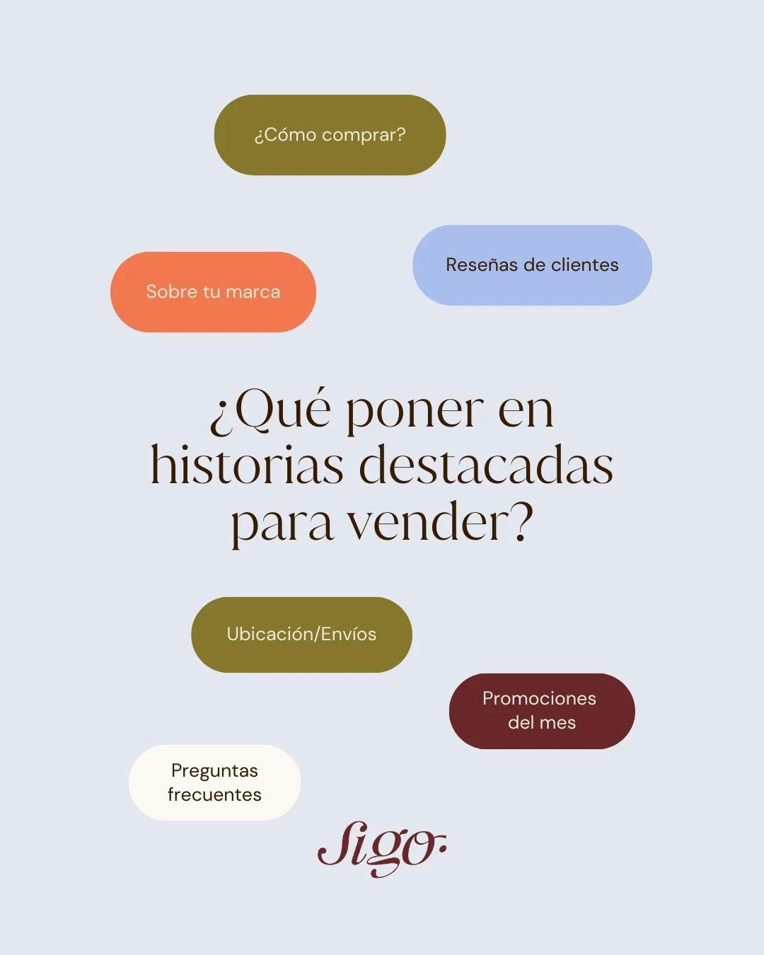 Las historias destacadas est&aacute;n para guiar a tu cliente a comprar (con calma, pero con intenci&oacute;n).

Contenido consciente = cada historia tiene un objetivo.

No todo es vender directo, pero todo debe sumar a vender en alguna etapa:

✨ Atr