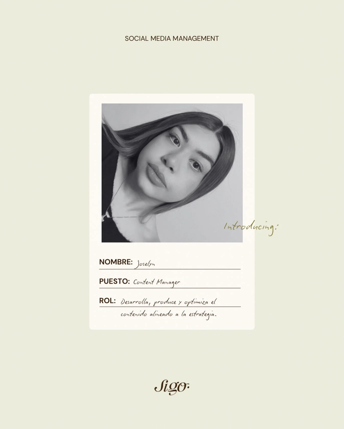 Les presento a Jos 🫶🏼 es parte de Sigo Mkt desde hace algunos meses. Futura mercad&oacute;loga ✨ la creativa y estratega detr&aacute;s de su contenido de la mano conmigo 🫰🏻

Soy la m&aacute;s afortunada de tenerte ✨