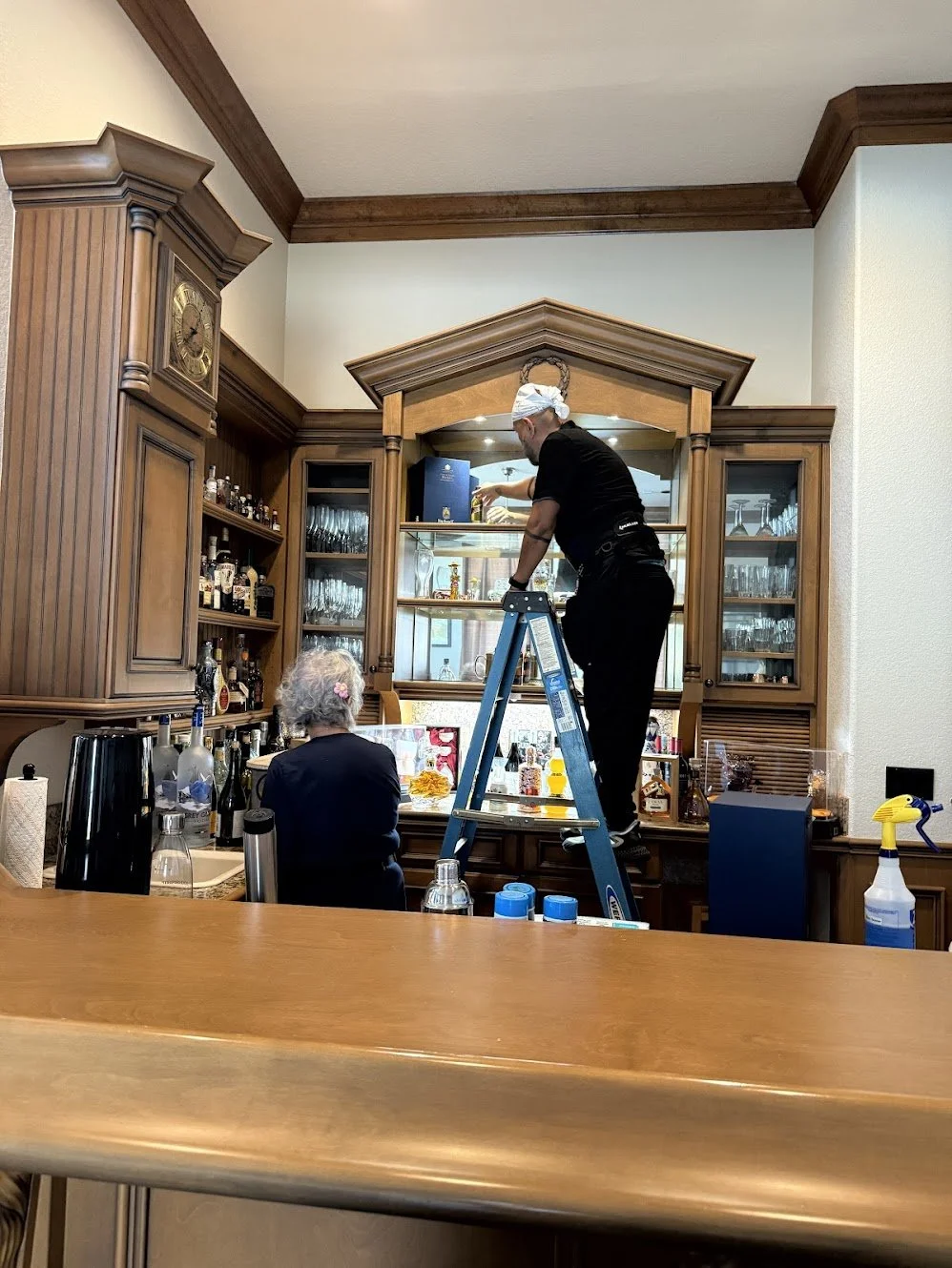 Digital thermostat showing 69 degrees Fahrenheit, with remaining battery life, and scheduled to reach 69 degrees until 8:30 pm, mounted on a beige wall.