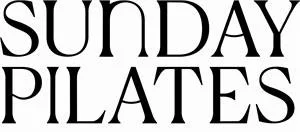 Text that reads 'Sunday Pilates' in black, uppercase letters.