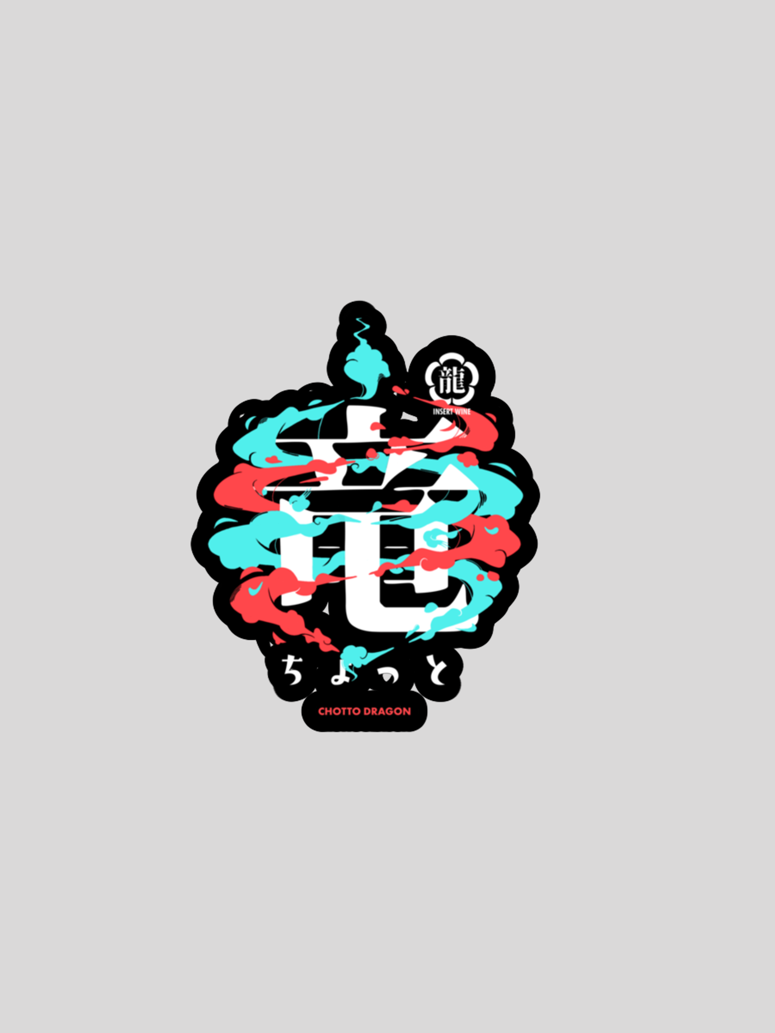 DRAGON STICKER WHITE