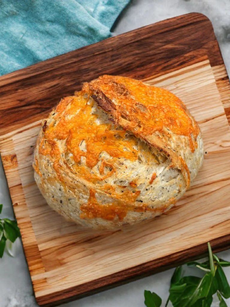 Italian Herb and Cheese Sourdough Bread