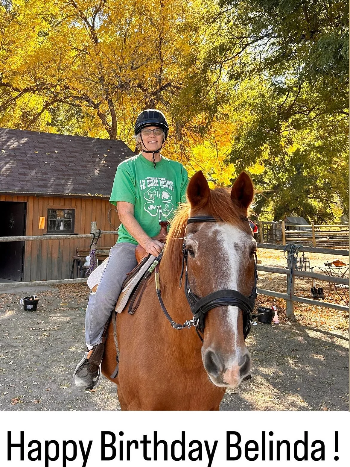Wishing Belinda a happy birthday! Going on a trail ride was not a bad way to celebrate.