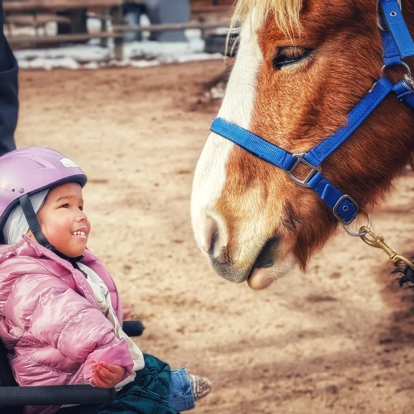 All of our adaptive and non-adaptive riders are succeeding at learning skills this winter. Not only does riding outdoors grow grit, but it also teaches our riders to appreciate all seasons, dress appropriately, and come prepared for whatever the day 