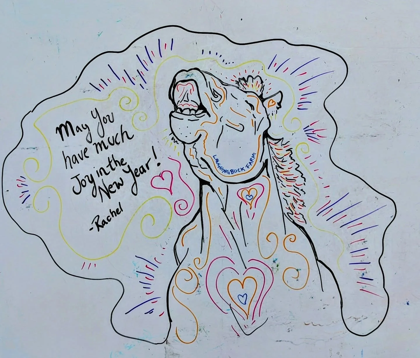 New whiteboard art by Instructor Rachel🎨 

#laughingbuckfarm #friendsoflaughingbuckfarm #whiteboardart #outdooreducation #fortcollinscolorado