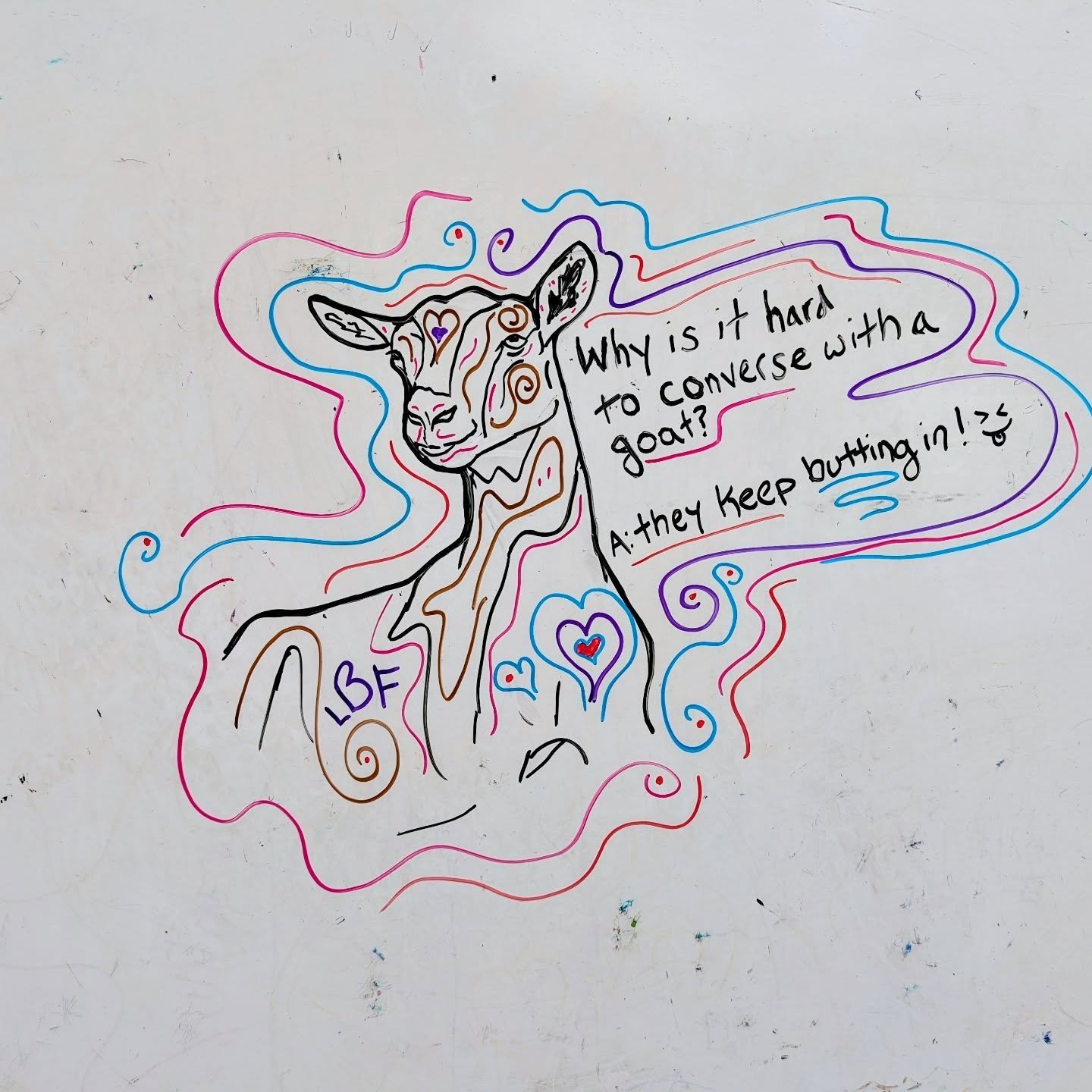 Newest whiteboard art by Instructor Rachel 🎨 

#laughingbuckfarm #friendsoflaughingbuckfarm #whiteboardart #outdooreducation #inclusiveeducation