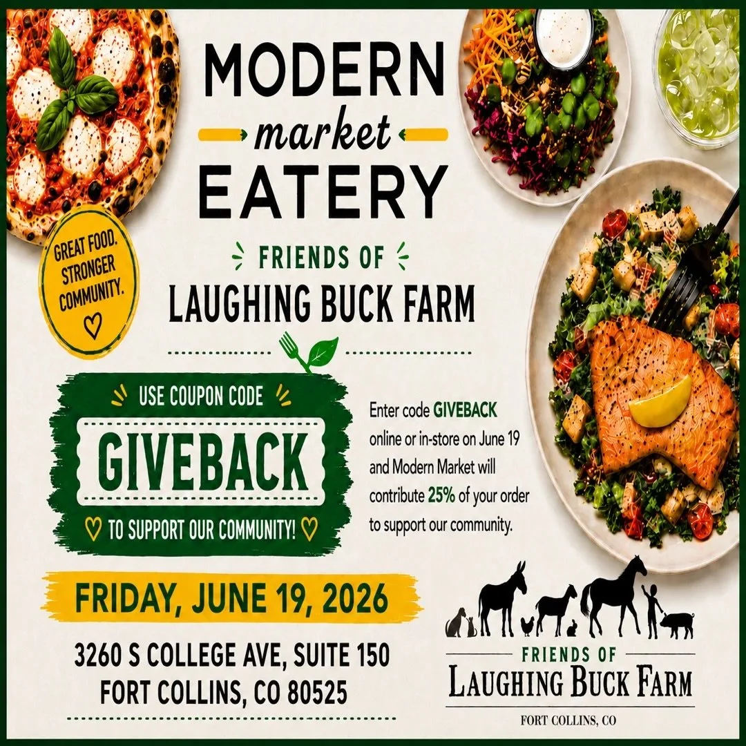 Help Feed the Laughing Buck Farm Horses🐴

Like many farms, we are feeling the impact of rising hay prices with the drought in Colorado. The drought conditions in Colorado are causing hay prices to skyrocket and many are predicting hay prices to doub