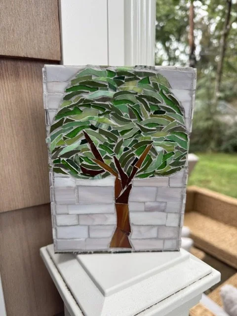 5x7 Stained Glass Tree Mosaic
