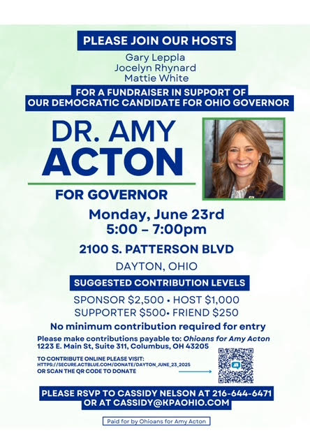 *Amy Acton Fundraiser (candidate for governor)