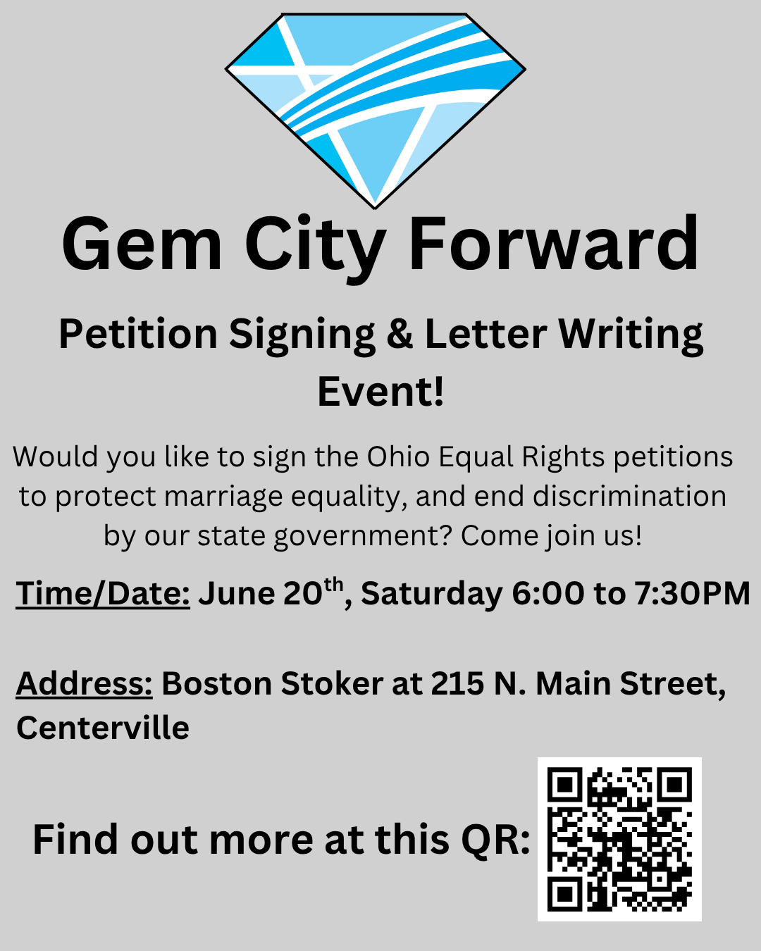 Signing Event For Ohio Equal Rights &amp; Letter Writing