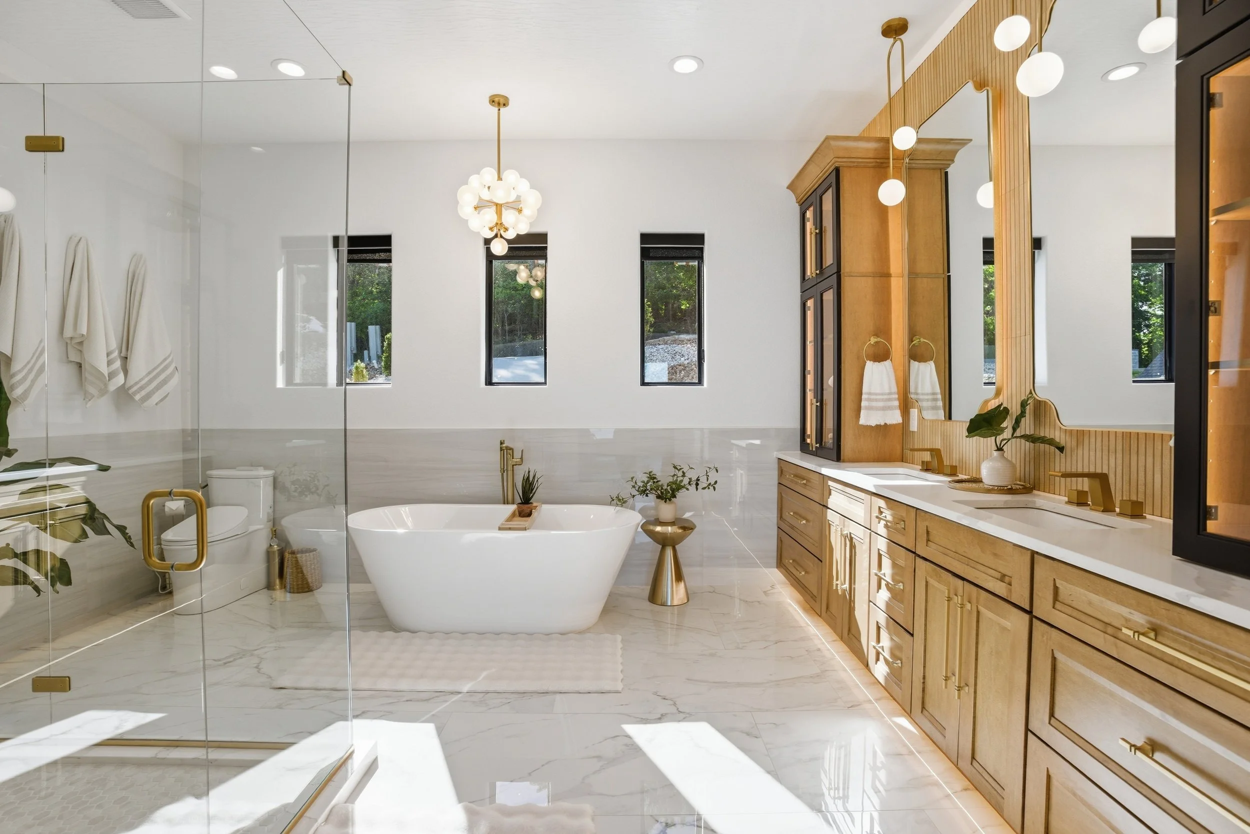 High end custom bathroom at lake of the ozarks