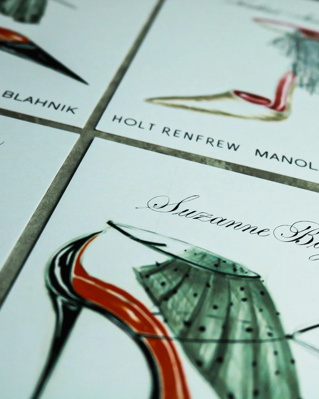 Spot calligraphy on invitation 