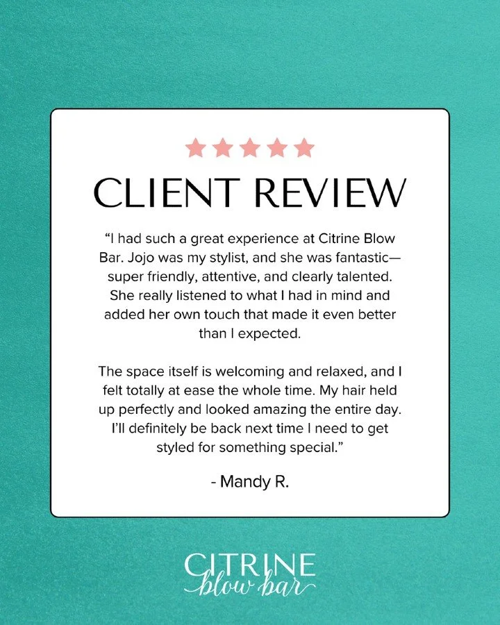 Nothing makes us happier than hearing this 🖤

&ldquo;Jojo was fantastic&mdash;super friendly, attentive, and clearly talented&hellip; She really listened to what I had in mind and made it even better than I expected.&rdquo;
&mdash; Mandy R.

From li