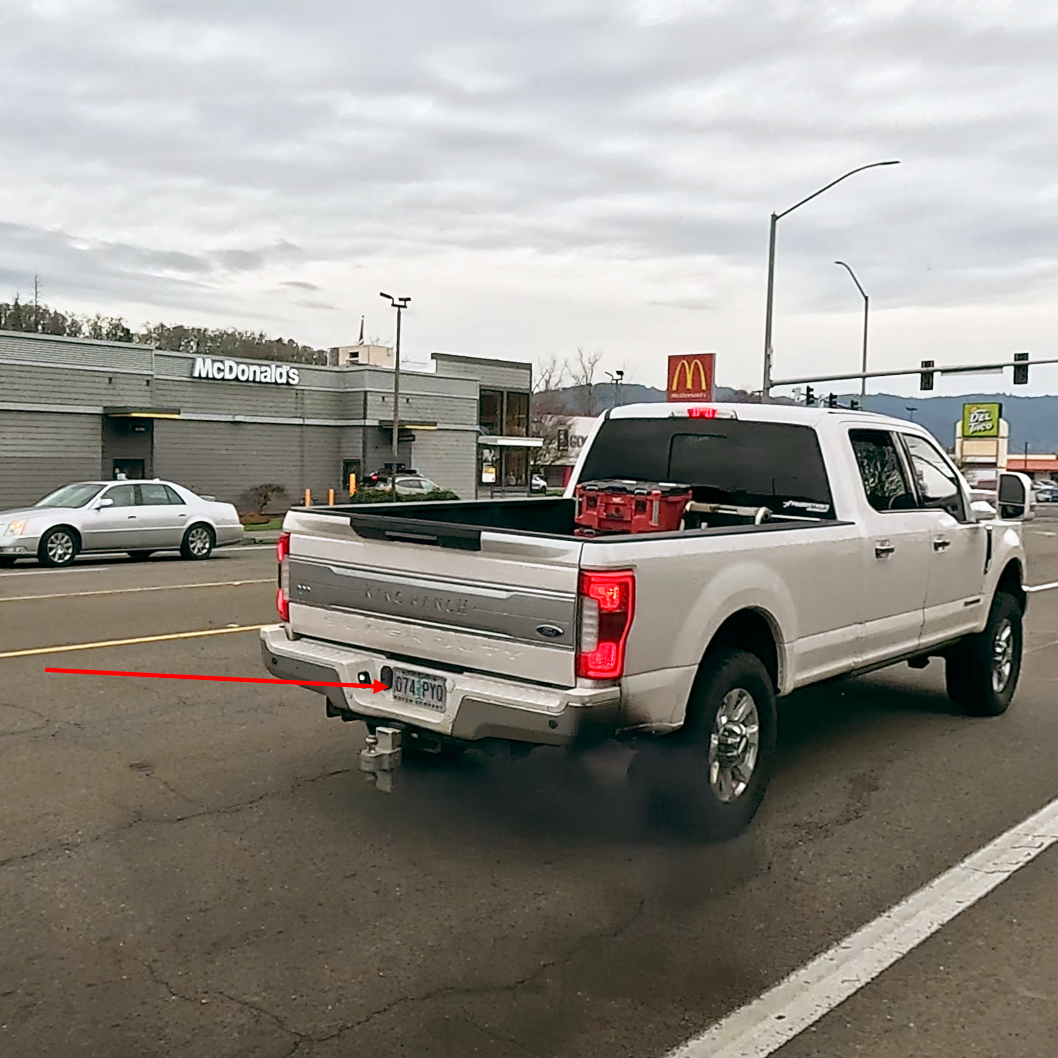 This is your truck towards the end of a coal rolling incident on February 28th, 2026.  The plate matches your truck from the July 5th incident as well.