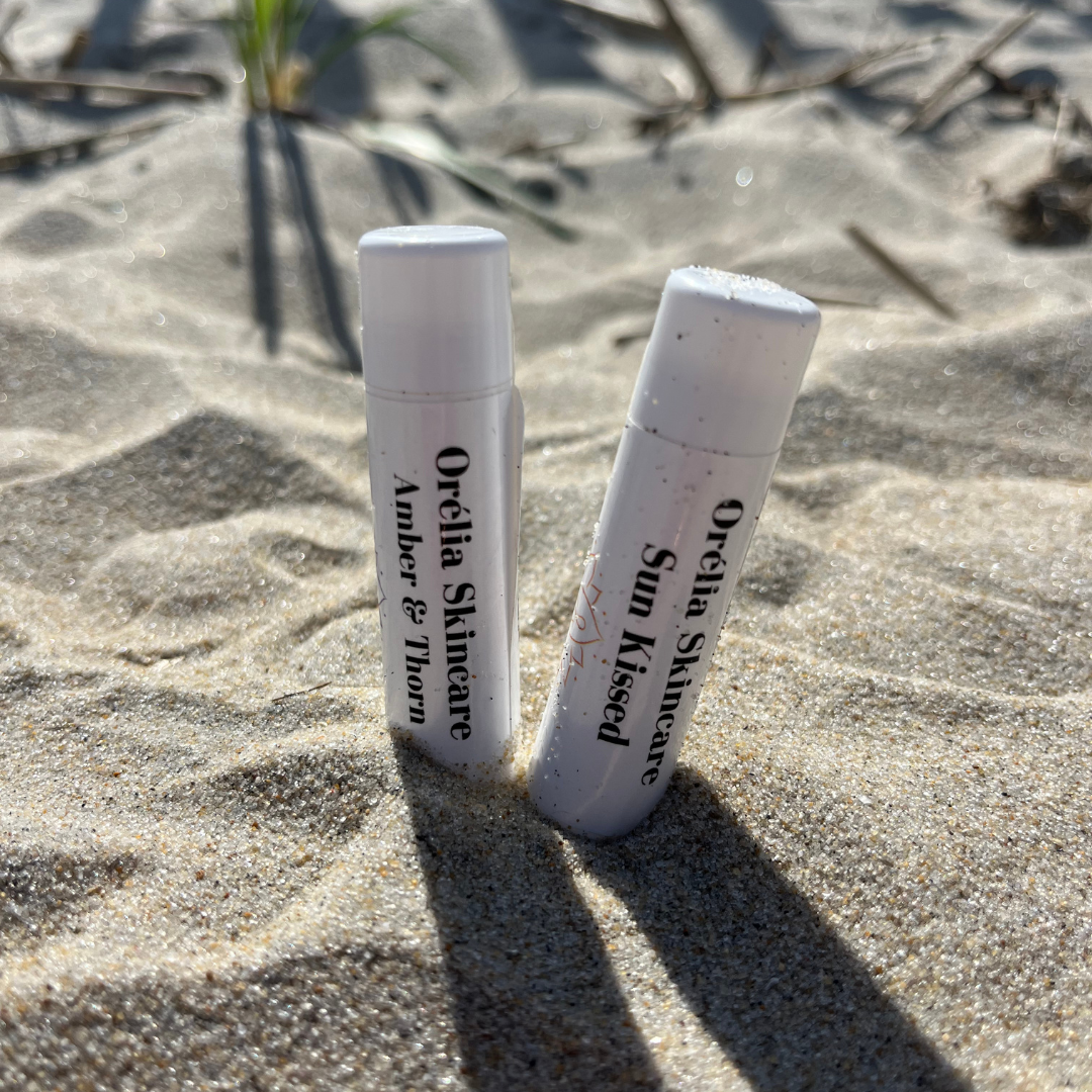 Sun Kissed and Amber & Thorn chapsticks