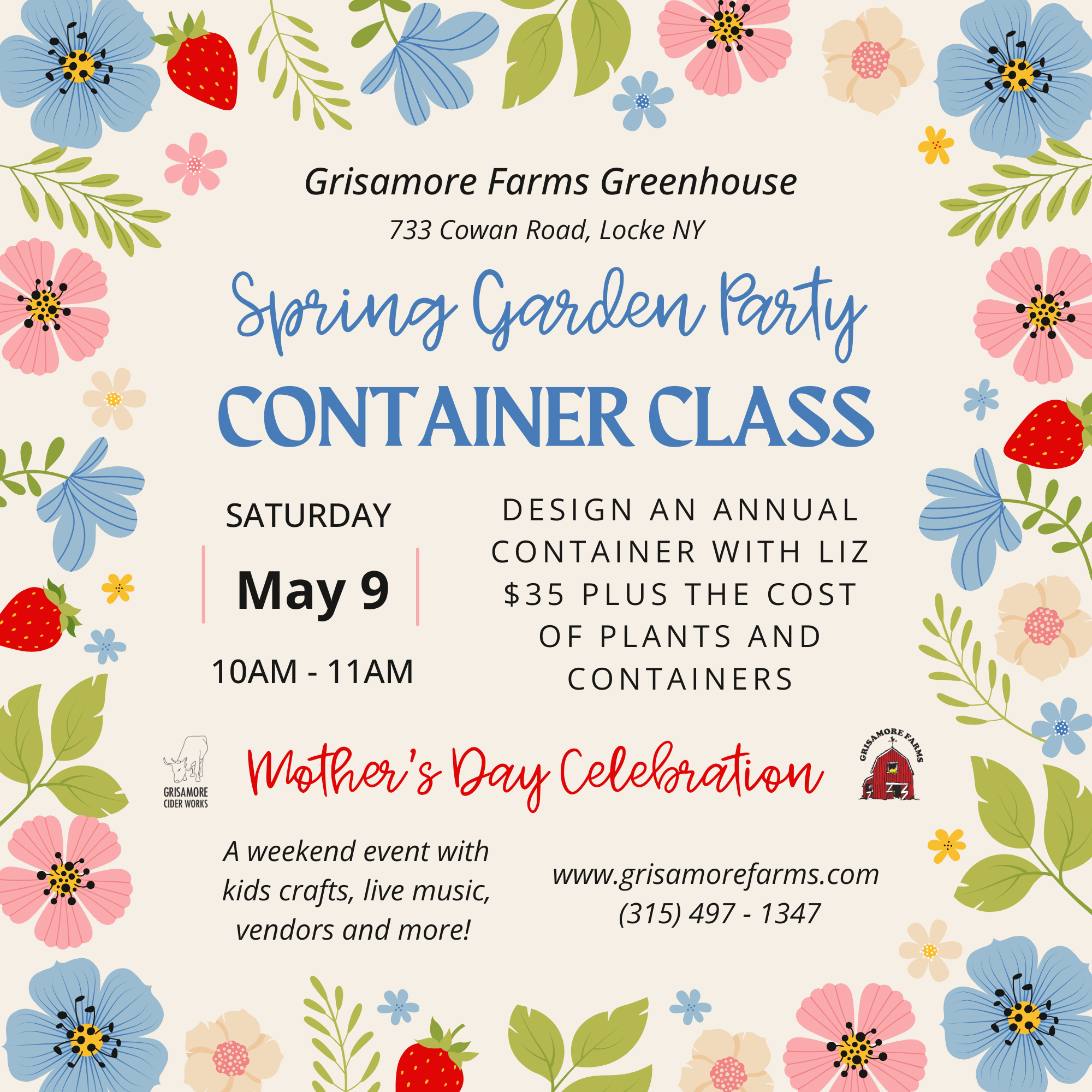 Spring Garden Party | Visit, Celebrate, Grow Now — Grisamore Farms
