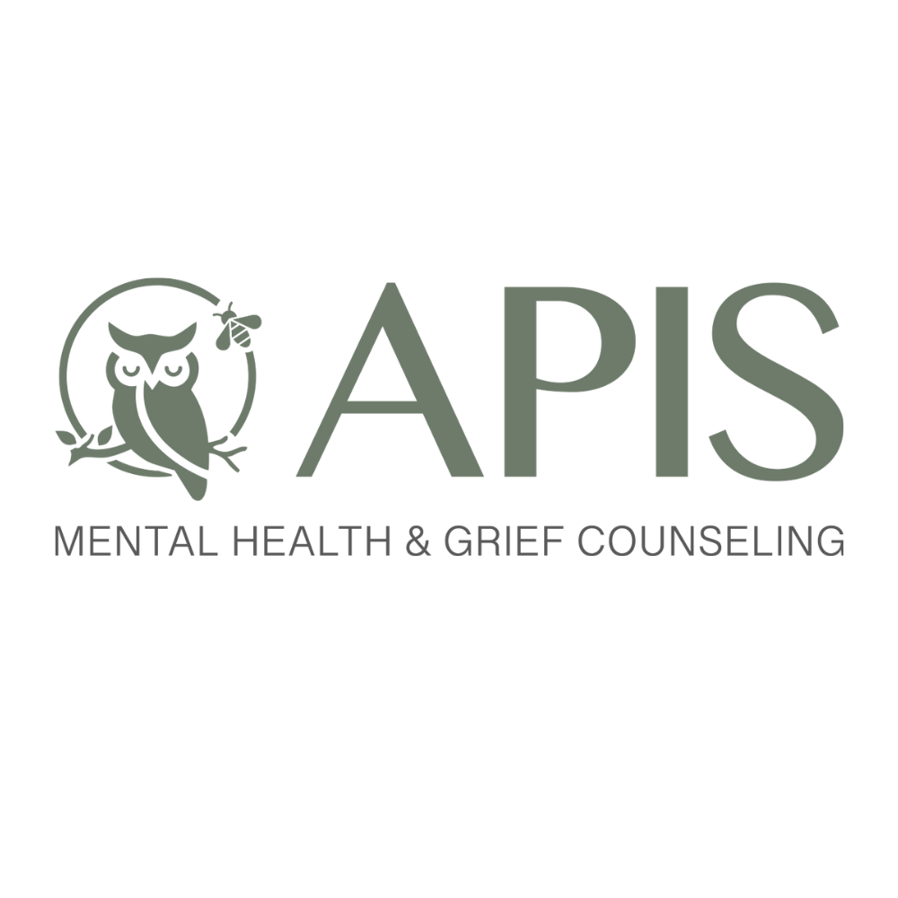 Green logo with sleeping owl sitting on a branch that encircles it with a bee.