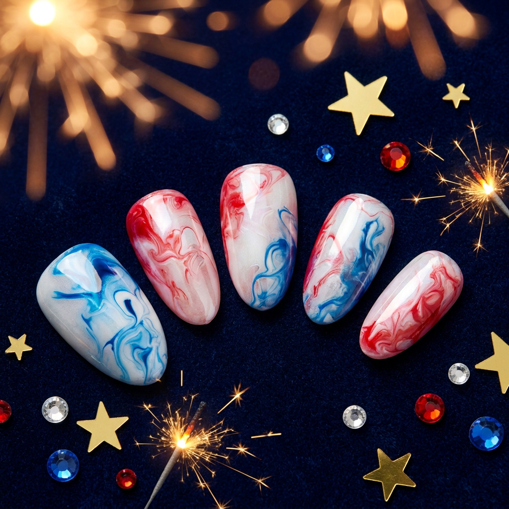 Red, White & Marbled