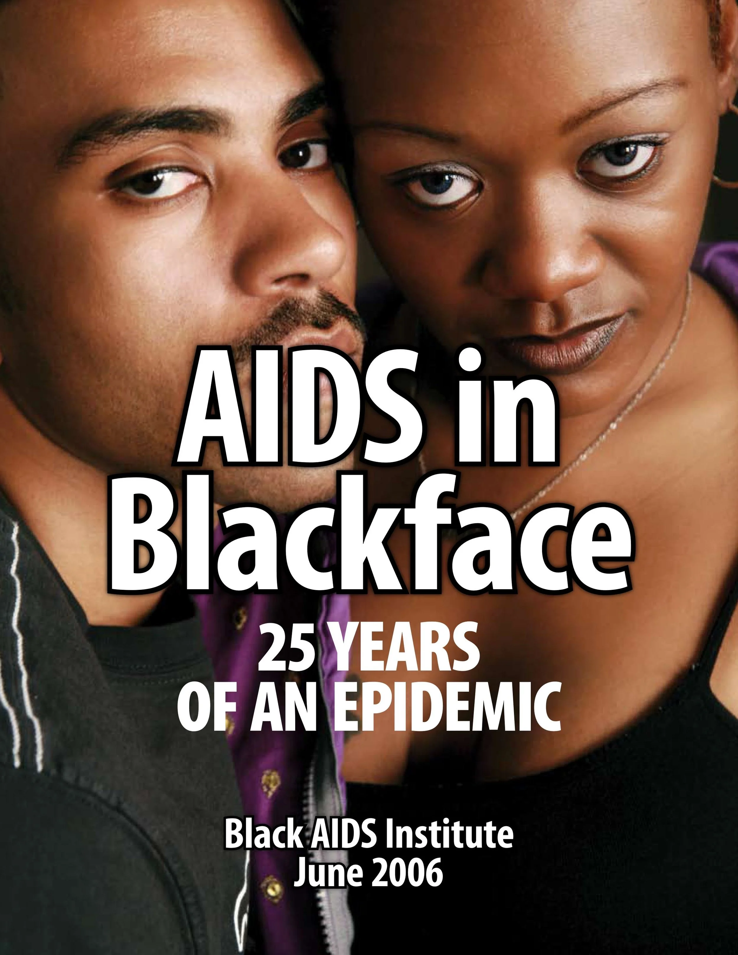 Black man and woman closeup of their faces looking up directly at the camera