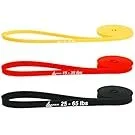 Three zip ties in yellow, red, and black, each made of plastic with a ridged strap and a locking mechanism.