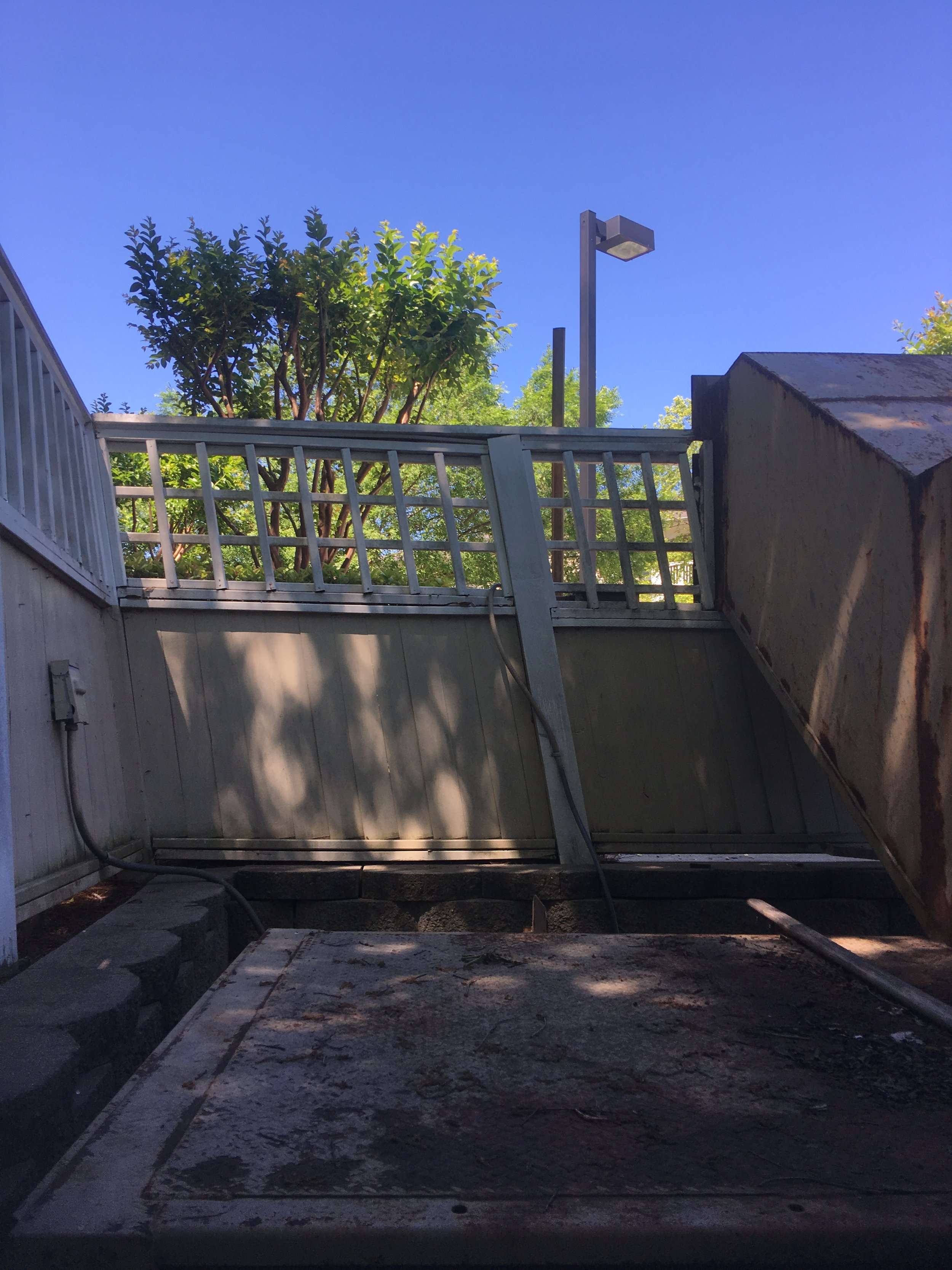 Compactor pushed surround back.