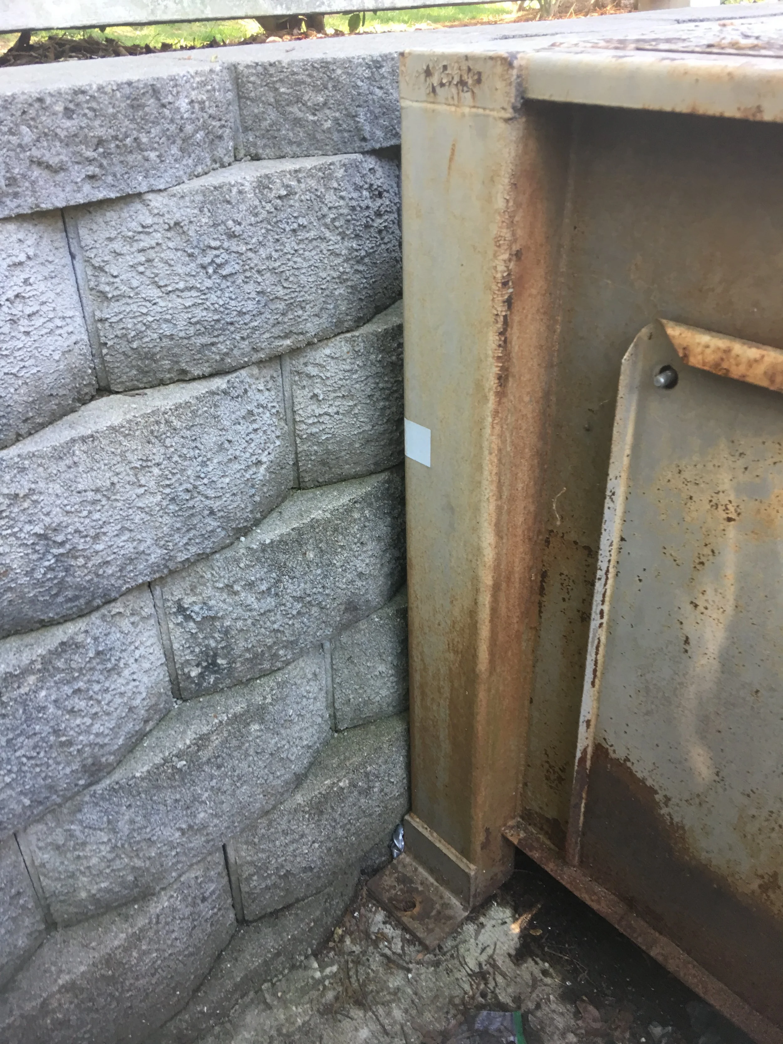 Compactor anchors broke loose.