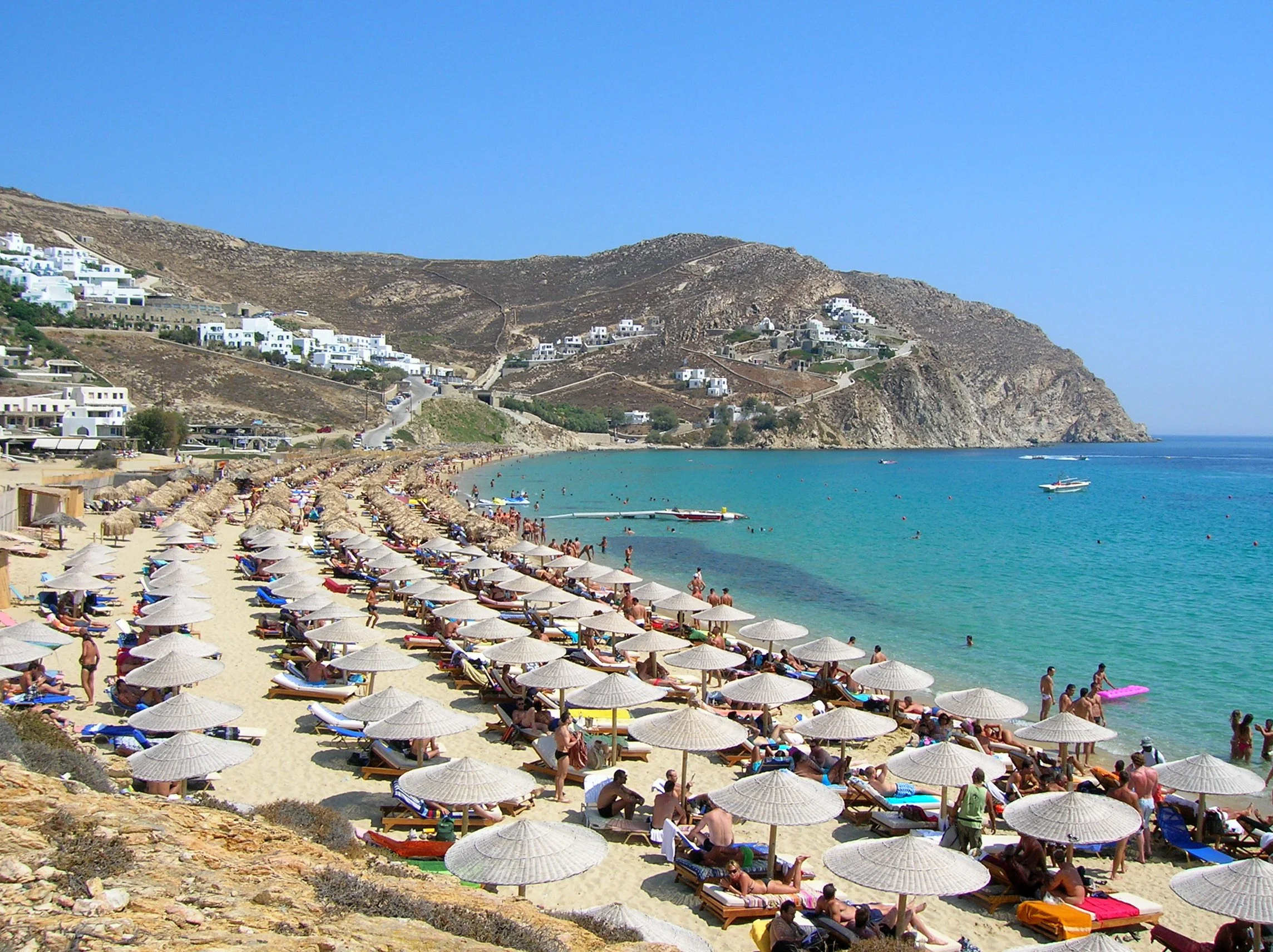Elias Beach on Mykonos, Greece
