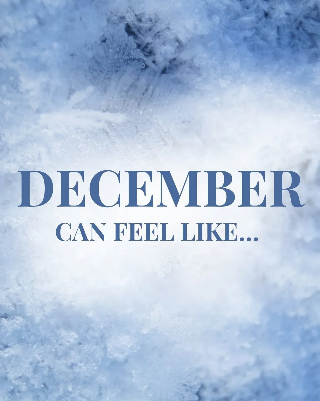 December can feel like you&rsquo;re juggling joy and stress, smiling for everyone else while running on empty. If that&rsquo;s you, you&rsquo;re not alone. 

Therapy is one way to find support and if you want to explore that, please reach out and mes