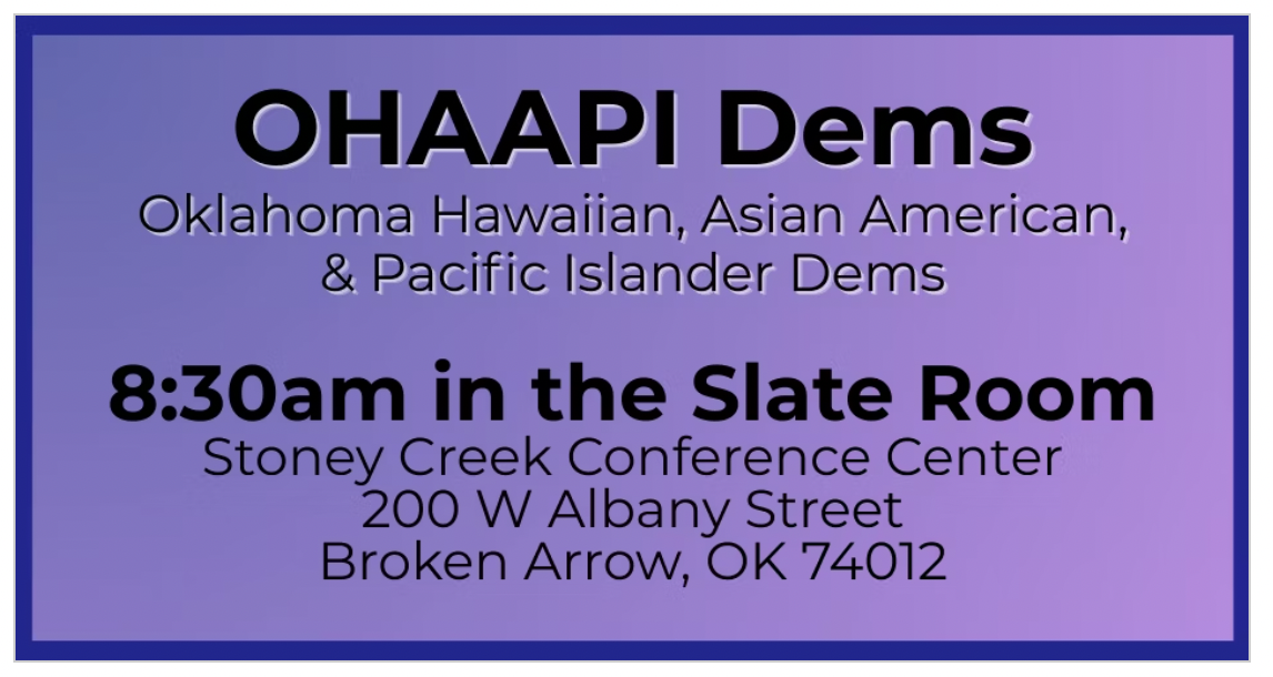 OKDems OHAAPI Federation Convention