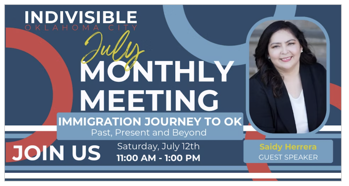 Indivisible OKC - July Monthly Meeting