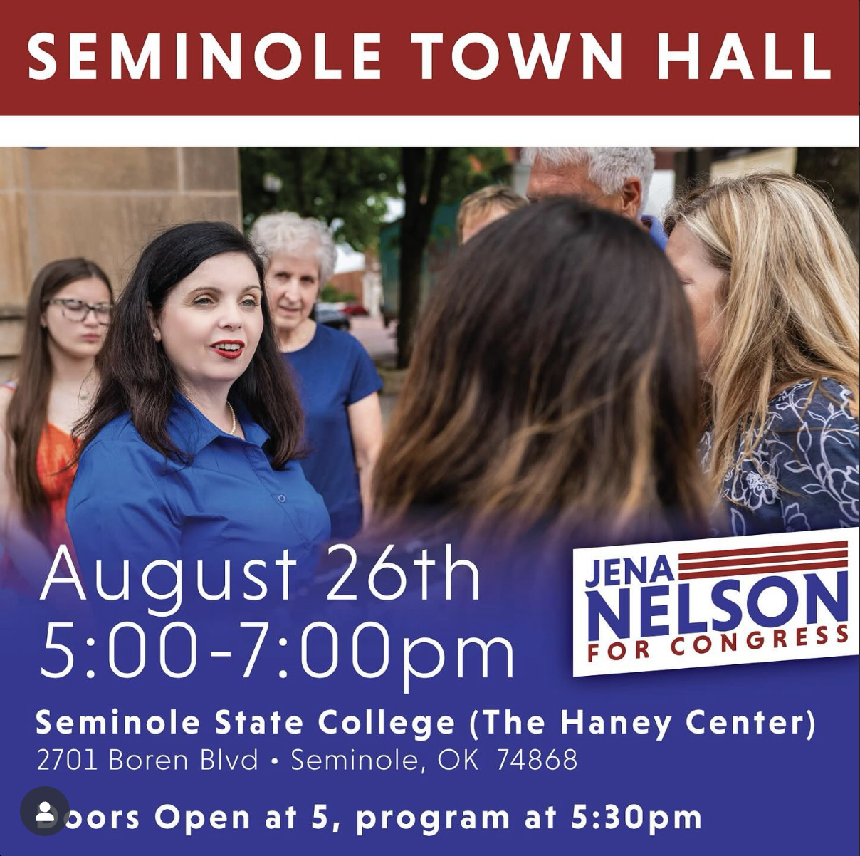 In-Person Town Hall with Jena Nelson