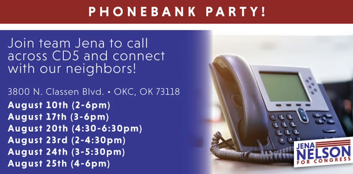 CD5 Phonebank Party for Jena Nelson