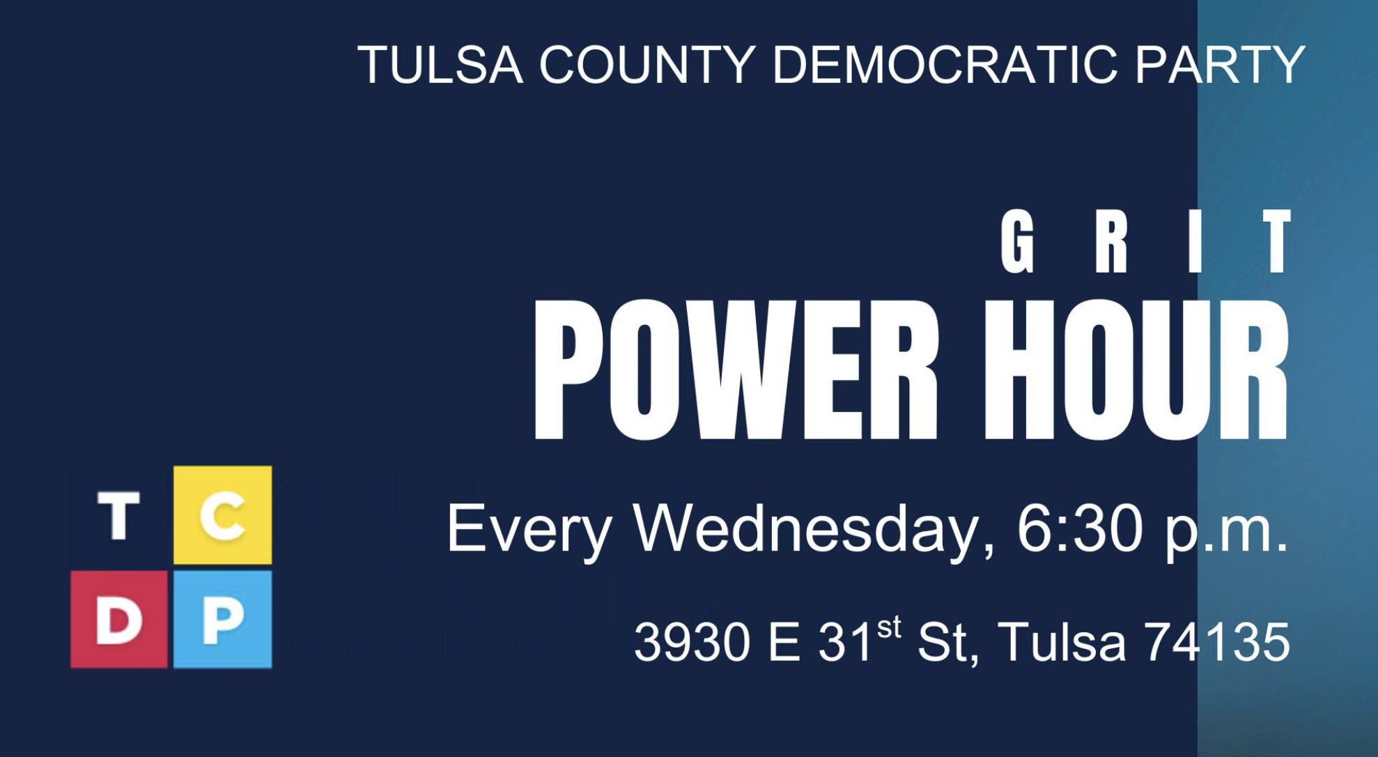 Tulsa County Democratic Party GRIT Power Hour